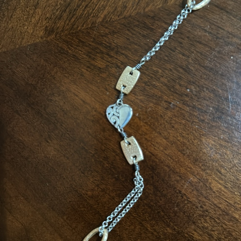 Brighton silver and gold plated 36 inch necklace - Picture 3 of 3
